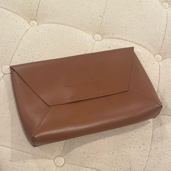 Jcrew brown leather clutch - Picture 2 of 10
